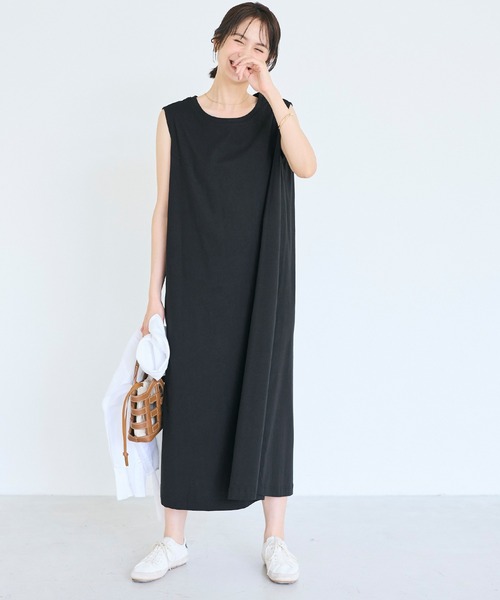 coca(coca)(コカ)の「ノースリーブロングワンピース(ワンピース・レディース・ブラック/カーキ・L/S/M)」の22枚目の写真