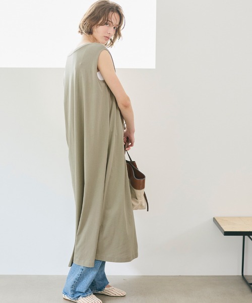 coca(coca)(コカ)の「ノースリーブロングワンピース(ワンピース・レディース・ブラック/カーキ・L/S/M)」の10枚目の写真