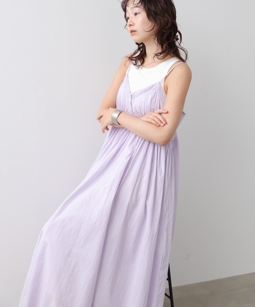 Bab(バブ)の「レース切り替えフレアキャミワンピース(ワンピース・レディース・オフホワイト/パープル/ブラック・SMALL/MEDIUM)」の14枚目の写真