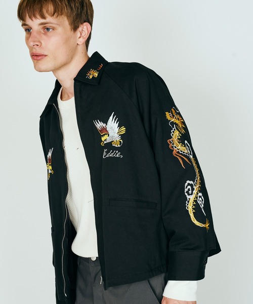 THRIFTY LOOK(スリフティールック)の「THRIFTY LOOK / スリフティールック OKINAWA SOUVENIR JACKET オキナワ スーベニアジャケット(ブルゾン・メンズ・ブラック/ブラック系その他/ブラック系その他2・MEDIUM/LARGE)」の2枚目の写真