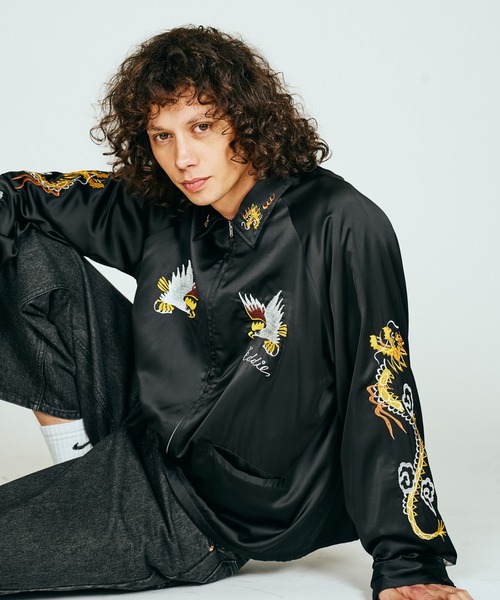 THRIFTY LOOK(スリフティールック)の「THRIFTY LOOK / スリフティールック OKINAWA SOUVENIR JACKET オキナワ スーベニアジャケット(ブルゾン・メンズ・ブラック/ブラック系その他/ブラック系その他2・MEDIUM/LARGE)」の3枚目の写真
