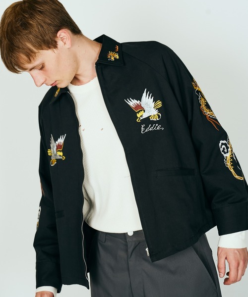 THRIFTY LOOK(スリフティールック)の「THRIFTY LOOK / スリフティールック OKINAWA SOUVENIR JACKET オキナワ スーベニアジャケット(ブルゾン・メンズ・ブラック/ブラック系その他/ブラック系その他2・MEDIUM/LARGE)」の4枚目の写真