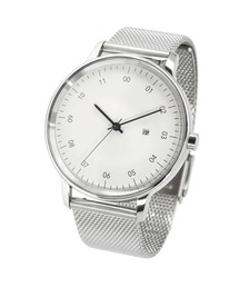 sazare（サザレ）の「「sazare/さざれ」 SK01 / SS 腕時計　SS SILVER MIRROR FINISH / WHITE DIAL / SILVER MESH（アナログ腕時計）」