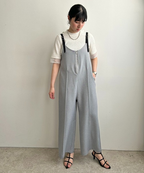 LHELBIE(レルビエ)の「ベルテッドサロペット(サロペット/オーバーオール・レディース・グレー/チャコールグレー/グレイッシュベージュ・M)」の19枚目の写真