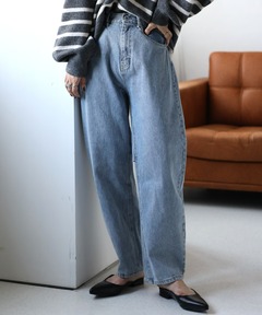 別注】＜upper hights for conte＞タックデニムパンツ UN（デニム