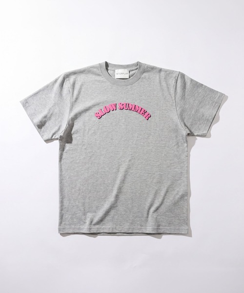 INTERPLAY(インタープレイ)の「【INTERPLAY】SLOW SUMMER S/S Tee(Tシャツ/カットソー・レディース・ホワイト/ライトブルー/グレー/ピンク/ライトグリーン・SMALL/LARGE)」の3枚目の写真