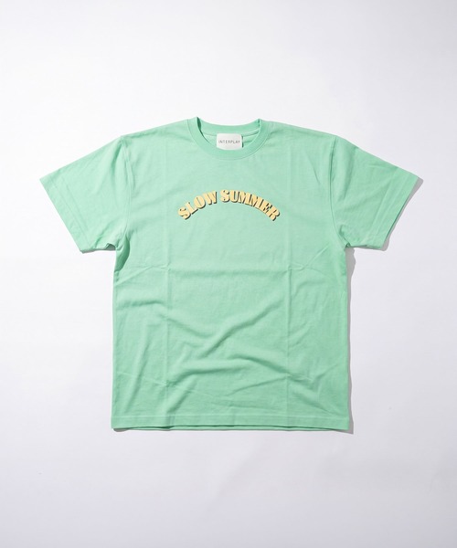 INTERPLAY(インタープレイ)の「【INTERPLAY】SLOW SUMMER S/S Tee(Tシャツ/カットソー・レディース・ホワイト/ライトブルー/グレー/ピンク/ライトグリーン・SMALL/LARGE)」の4枚目の写真