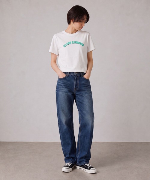 INTERPLAY(インタープレイ)の「【INTERPLAY】SLOW SUMMER S/S Tee(Tシャツ/カットソー・レディース・ホワイト/ライトブルー/グレー/ピンク/ライトグリーン・SMALL/LARGE)」の10枚目の写真