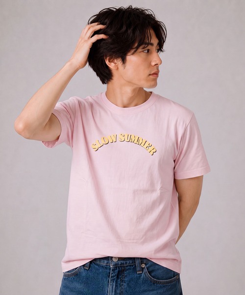 INTERPLAY(インタープレイ)の「【INTERPLAY】SLOW SUMMER S/S Tee(Tシャツ/カットソー・レディース・ホワイト/ライトブルー/グレー/ピンク/ライトグリーン・SMALL/LARGE)」の14枚目の写真