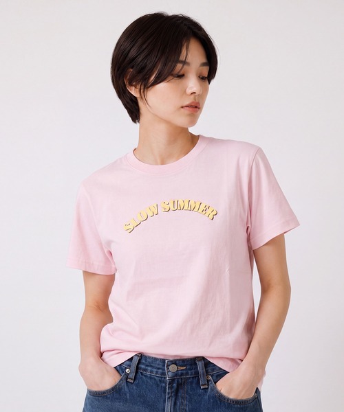 INTERPLAY(インタープレイ)の「【INTERPLAY】SLOW SUMMER S/S Tee(Tシャツ/カットソー・レディース・ホワイト/ライトブルー/グレー/ピンク/ライトグリーン・SMALL/LARGE)」の16枚目の写真