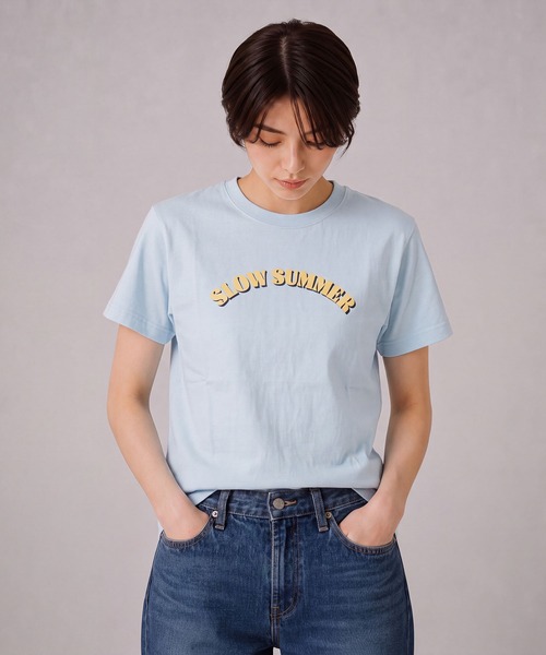 INTERPLAY(インタープレイ)の「【INTERPLAY】SLOW SUMMER S/S Tee(Tシャツ/カットソー・レディース・ホワイト/ライトブルー/グレー/ピンク/ライトグリーン・SMALL/LARGE)」の21枚目の写真