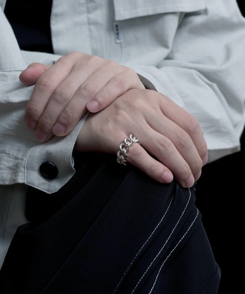 YArKA（ヤーカ）の「【YArKA/ヤーカ】φ2mm curb  chain ring [F2h9] / 喜平チェーンリング（リング・レディース・シルバー・#11/#13/#15/#17）」の3枚目の写真