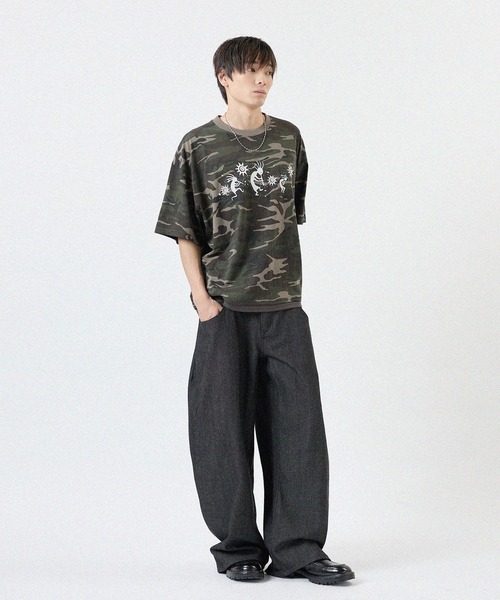 MSG（エムエスジー）の「グラフィックプリント迷彩半袖Tシャツ（Tシャツ/カットソー・メンズ・ベージュ/カーキ/チャコール・FREE）」の15枚目の写真