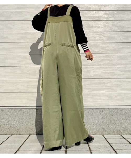 Q(キュー)の「MA-1ベアサロペット(サロペット/オーバーオール・レディース・オリーブ/ブラック・MEDIUM)」の17枚目の写真