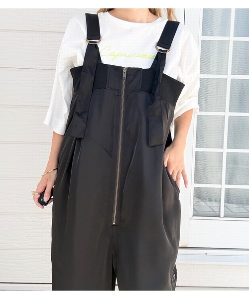 Q(キュー)の「MA-1ベアサロペット(サロペット/オーバーオール・レディース・オリーブ/ブラック・MEDIUM)」の21枚目の写真