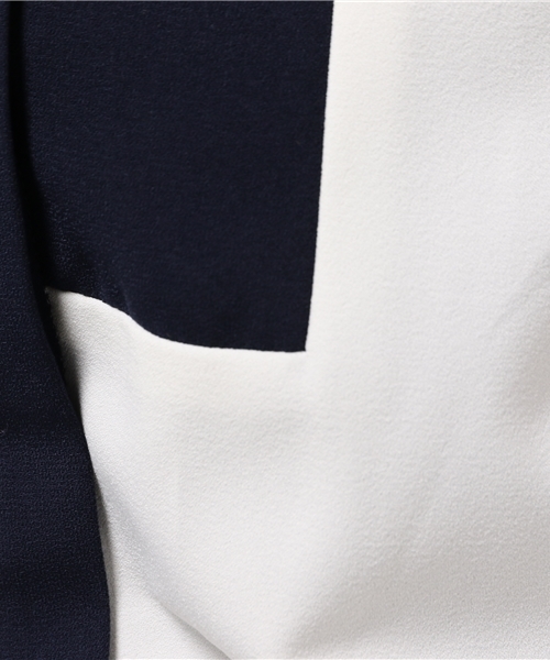 OUTLET（アウトレット）の「【'PalinkA】配色切替ノースリOnepiece（ワンピース・レディース・ベージュ/ホワイト・38/36）」の10枚目の写真