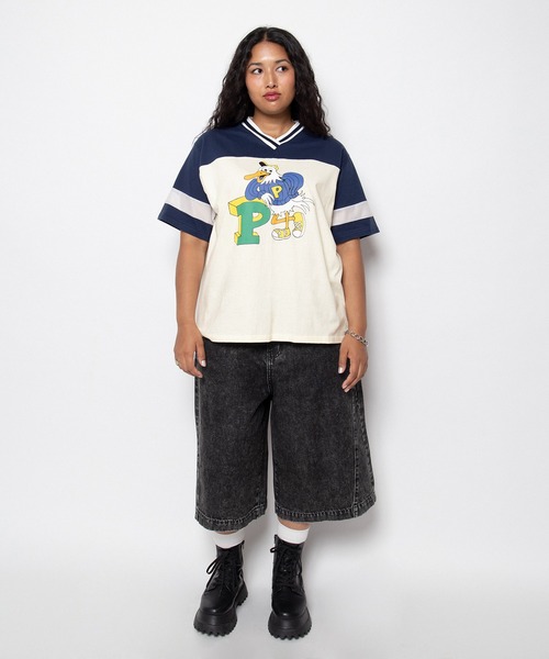 PUNYUS(プニュズ)の「【NEW SIZE】プレッピーユニフォームT(Tシャツ/カットソー・レディース・ネイビー/ピンク・5/4/3)」の6枚目の写真