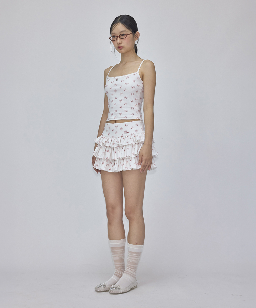 RONRON（ロンロン）の「DOUBLE RIBBON PATTERN CANCAN SKIRT WHITE（スカート・レディース・その他・MEDIUM/SMALL）」の4枚目の写真