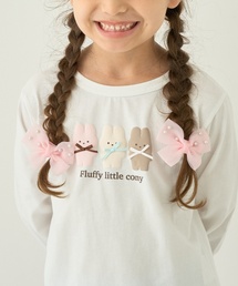 Lycee mine | イミテーションパール付きリボンヘアクリップ(2コセット)【子供服】【キッズ】【女の子】(その他ヘアアクセサリー)