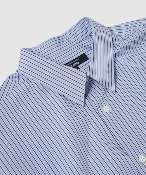 COMME des GARCONS HOMME(コム デ ギャルソン・オム)の「COTTON STRIPE SHIRTS(シャツ/ブラウス・メンズ・サックスブルー系1・XS/S/M/L)」の3枚目の写真