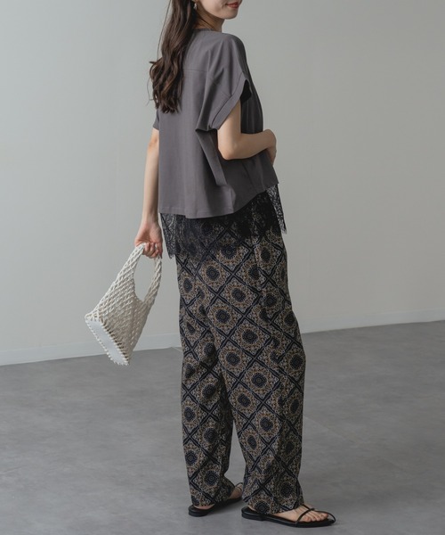 refinedworks（リファインドワークス）の「【refinedworks】大人 の 総柄 リラックス パンツ（その他パンツ・レディース・ブラック/ブラウン・FREE）」の12枚目の写真