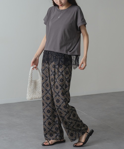 refinedworks（リファインドワークス）の「【refinedworks】大人 の 総柄 リラックス パンツ（その他パンツ・レディース・ブラック/ブラウン・FREE）」の15枚目の写真