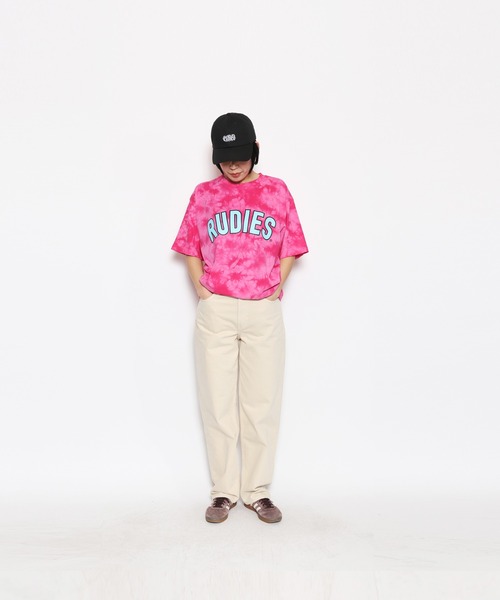 RUDIE'S（ルーディーズ）の「BRINK PHAT DYEDTEE（Tシャツ/カットソー・メンズ・ブルー/ブラック/ピンク・L/XL）」の3枚目の写真