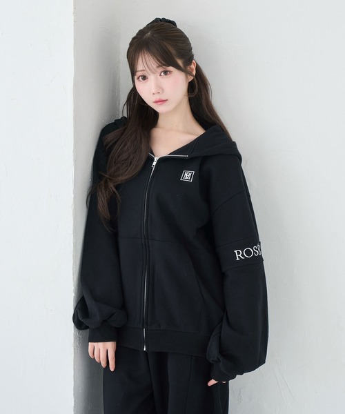 【Sサイズ】203 jewelry パーカー Logo embroidery zip parker（パーカー）｜Rose Muse（ロゼミューズ