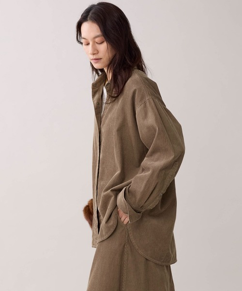 marmors(マルモア)の「【marmors】コーデュロイシャツ〈セットアップ対応〉(シャツ/ブラウス・レディース・ブラウン/モカ・36)」の3枚目の写真