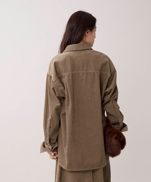 marmors(マルモア)の「【marmors】コーデュロイシャツ〈セットアップ対応〉(シャツ/ブラウス・レディース・ブラウン/モカ・36)」の5枚目の写真