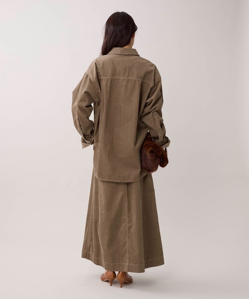 marmors(マルモア)の「【marmors】コーデュロイシャツ〈セットアップ対応〉(シャツ/ブラウス・レディース・ブラウン/モカ・36)」の14枚目の写真