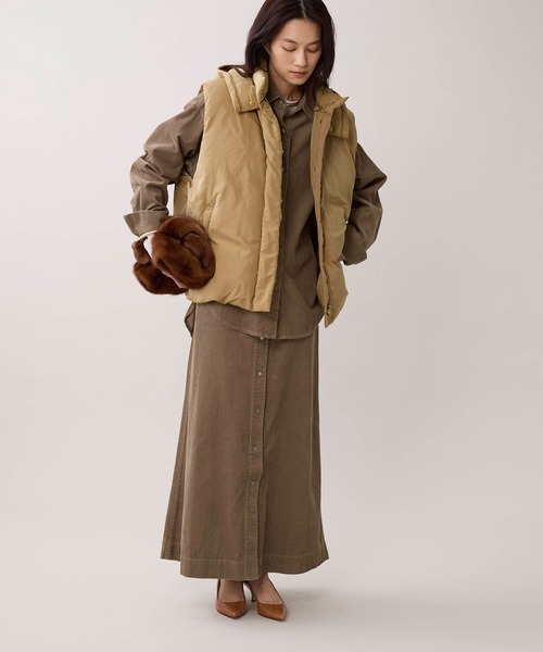 marmors(マルモア)の「【marmors】コーデュロイシャツ〈セットアップ対応〉(シャツ/ブラウス・レディース・ブラウン/モカ・36)」の18枚目の写真