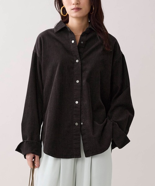 marmors(マルモア)の「【marmors】コーデュロイシャツ〈セットアップ対応〉(シャツ/ブラウス・レディース・ブラウン/モカ・36)」の20枚目の写真