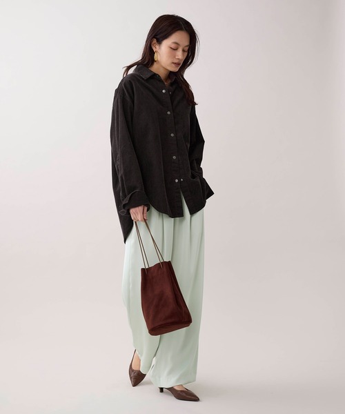 marmors(マルモア)の「【marmors】コーデュロイシャツ〈セットアップ対応〉(シャツ/ブラウス・レディース・ブラウン/モカ・36)」の8枚目の写真