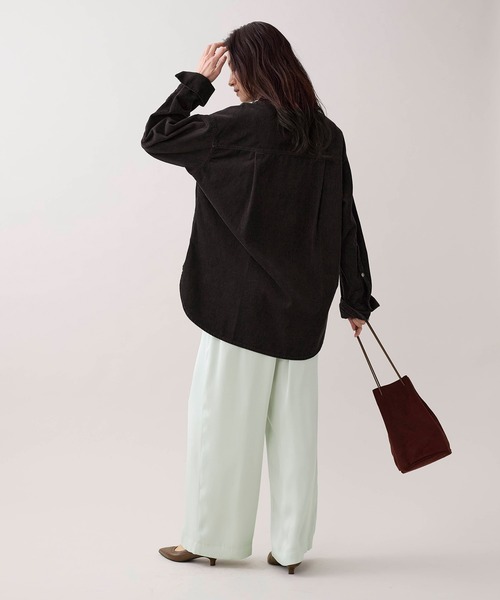 marmors(マルモア)の「【marmors】コーデュロイシャツ〈セットアップ対応〉(シャツ/ブラウス・レディース・ブラウン/モカ・36)」の9枚目の写真