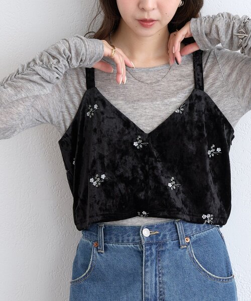 DISCOAT(ディスコート)の「【WEB限定】シアー袖シャーリングプルオーバー(Tシャツ/カットソー・レディース・アイボリー/チャコールグレー/グレー・FREE)」の18枚目の写真