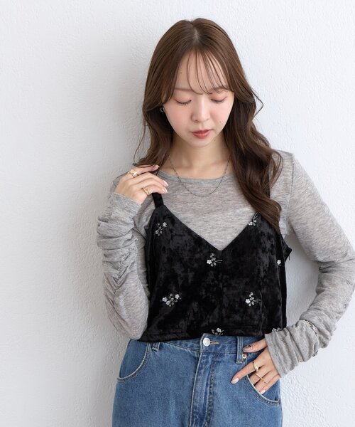 DISCOAT(ディスコート)の「【WEB限定】シアー袖シャーリングプルオーバー(Tシャツ/カットソー・レディース・アイボリー/チャコールグレー/グレー・FREE)」の19枚目の写真