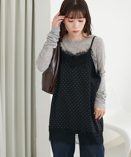 DISCOAT(ディスコート)の「【WEB限定】シアー袖シャーリングプルオーバー(Tシャツ/カットソー・レディース・アイボリー/チャコールグレー/グレー・FREE)」の21枚目の写真