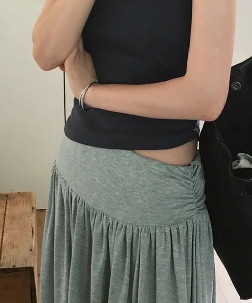 LOENNE(ロエヌ)の「Gathered Maxi Skirt / ギャザーマキシスカート(スカート・レディース・ネイビー/グレー/ブラック・FREE)」の11枚目の写真
