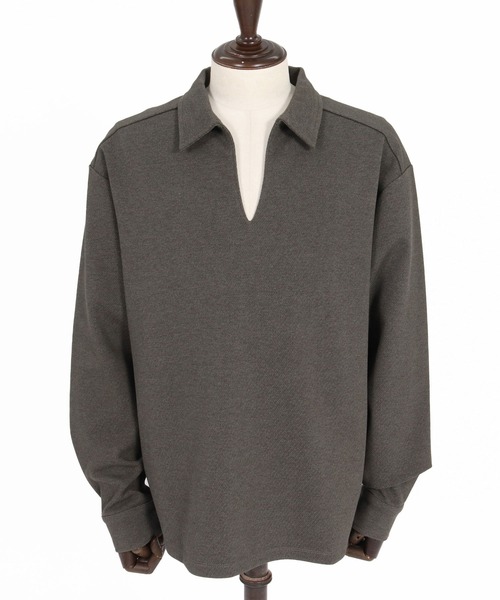 CAMBIO（カンビオ）の「ms6615-Twill Skipper Polo Shirt スキッパーポロシャツ(GM-A6202W-001)（ポロシャツ・メンズ・ネイビー/コバルトブルー/チャコール・S/M/L）」の16枚目の写真