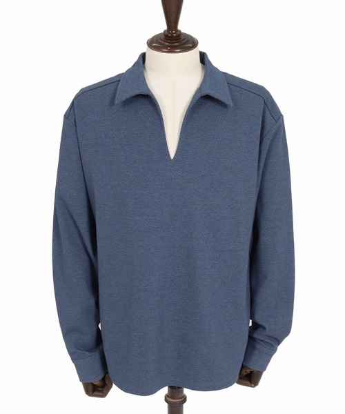 CAMBIO（カンビオ）の「ms6615-Twill Skipper Polo Shirt スキッパーポロシャツ(GM-A6202W-001)（ポロシャツ・メンズ・ネイビー/コバルトブルー/チャコール・S/M/L）」の17枚目の写真