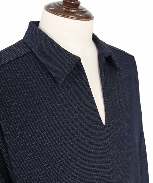 CAMBIO（カンビオ）の「ms6615-Twill Skipper Polo Shirt スキッパーポロシャツ(GM-A6202W-001)（ポロシャツ・メンズ・ネイビー/コバルトブルー/チャコール・S/M/L）」の20枚目の写真