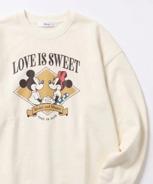 Disney(ディズニー)の「2026AW Disney/ディズニー ミッキー/ミニー/チップとデール オーバーサイズ 裏毛 プリントスウェット トレーナー(スウェット・レディース・ブラック/ライトグリーン/クリーム/ブラウン・M/L)」の3枚目の写真