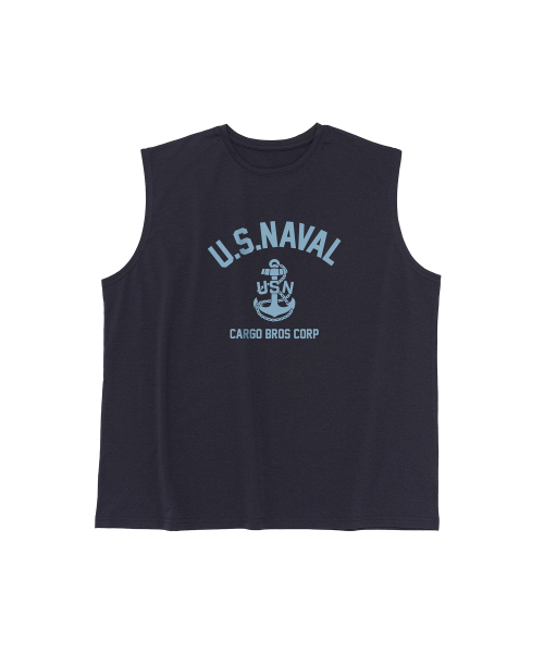 CARGOBROS(カーゴブロス)の「USN マリン ドライフィット スリーブレス (チャコール)(Tシャツ/カットソー・メンズ・その他・2XL/X-LARGE)」の1枚目の写真