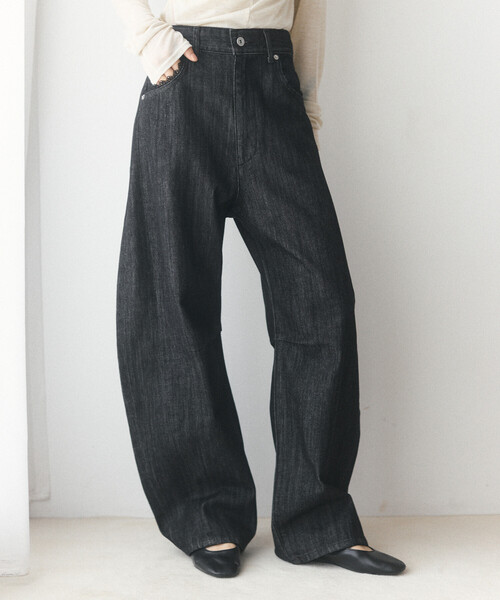 Firsthand(ファーストハンド)の「Firsthand/ファーストハンド レース カーブデニム【限定展開】(デニムパンツ・レディース・ネイビー/ブラック/サックスブルー・X-SMALL/SMALL/MEDIUM)」の2枚目の写真