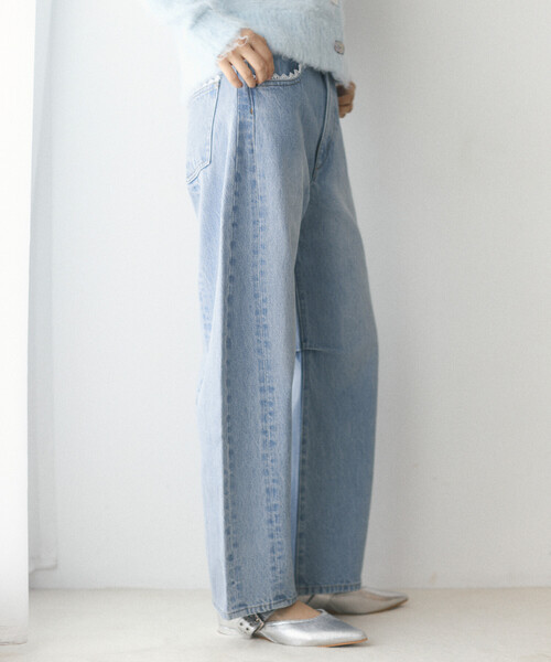 Firsthand(ファーストハンド)の「Firsthand/ファーストハンド レース カーブデニム【限定展開】(デニムパンツ・レディース・ネイビー/ブラック/サックスブルー・X-SMALL/SMALL/MEDIUM)」の7枚目の写真