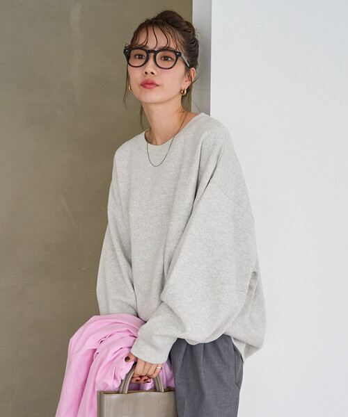 FREAK'S STORE(フリークスストア)の「\累計41,200枚突破/限定展開 ヘビーウェイト クルーネック スウェット(Tシャツ/カットソー・レディース・グレー/ライトグレー/ナチュラル/グリーン/ブラック/ピンク/ベージュ/ブラウン/ネイビー/チャコールグレー・フリ-)」の16枚目の写真