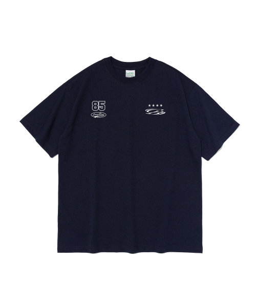 CARGOBROS(カーゴブロス)の「(ビッグサイズ) スターサークルロゴ半袖Tシャツ (ネイビー)(Tシャツ/カットソー・メンズ・その他・FREE)」の1枚目の写真