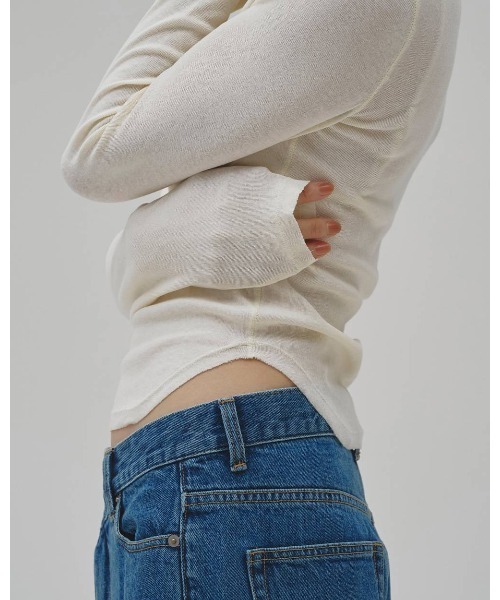TODAYFUL(トゥデイフル)の「TODAYFUL Soft Fraise Tops(Tシャツ/カットソー・レディース・ブラック/オフホワイト・FREE)」の6枚目の写真
