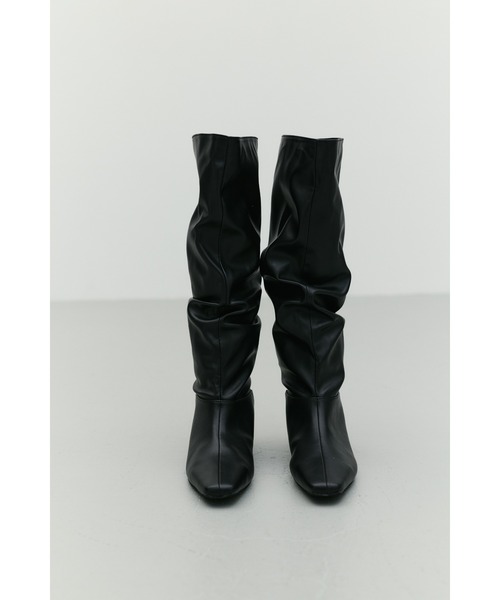 STYLEMIXER(スタイルミキサー)の「ギャザールーズロングブーツ(ブーツ・レディース・ベージュ/ブラック・SMALL/LL/LARGE/MEDIUM)」の15枚目の写真